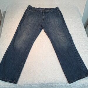 Chaps‎ Denim Mens 40x29 Straight Leg Jeans Medium Wash Blue Cotton Pants